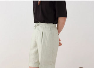 [CULTUM] Linen-blend Srawstring Shorts