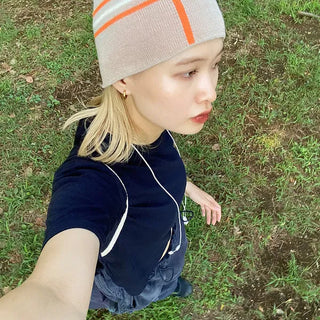 Colored cropped short-sleeved T-shirt