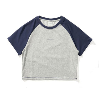 [Monterest] Raglan Sleeve Color Block Slim Fit Tee