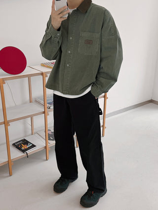 Slow Pigment Crop Work Shirt