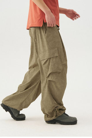 [Monterest] Washed Pleated Parachute Pants