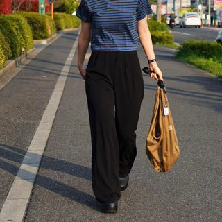 Black wide-leg pants