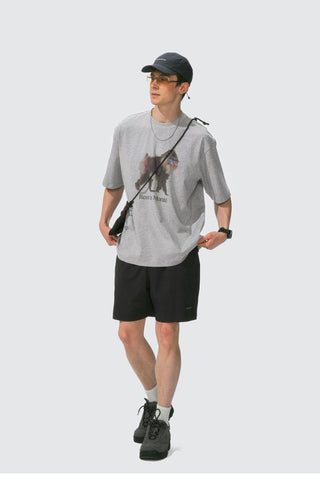 [Monterest] Ink Print Relaxed Fit Crewneck T-Shirt