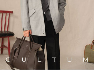 [CULTUM] Merino Wool Blend Stand Collar Jacket