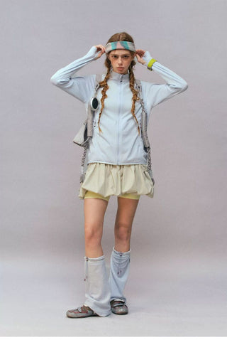 [Monterest] Fleece-Lined Stand Collar Zip-Up Jacket