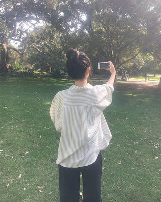 Natural Fit Striped Border Shirt