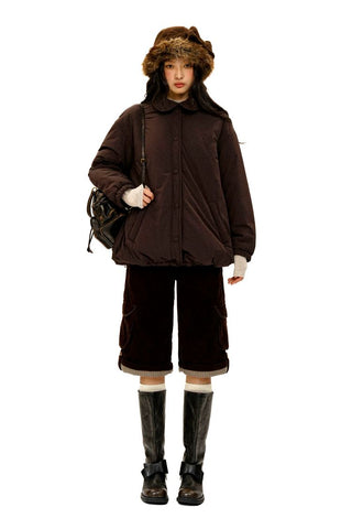 [Moromoro2] Doll Collar A-Line Padded  Jacket