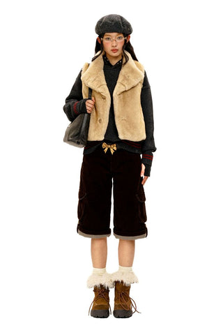[Moromoro2] Rabbit Embroidered Contrast  Knit
