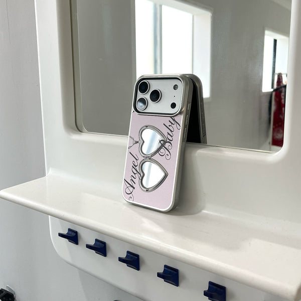 Appleacc-[MADE]-ANGEL-BABY-BABY-PINK-MIRROR-BUMPER-CASE