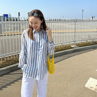 Striped loose shirt