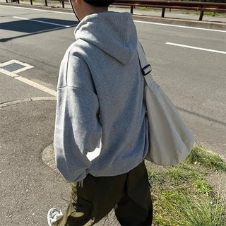 Plain hooded parka