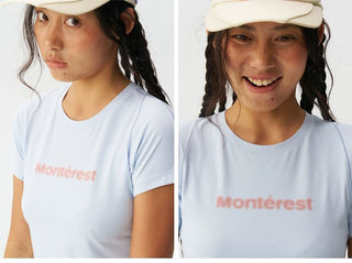 [Monterest] Quick-Dry Slim Fit Logo Crop Top