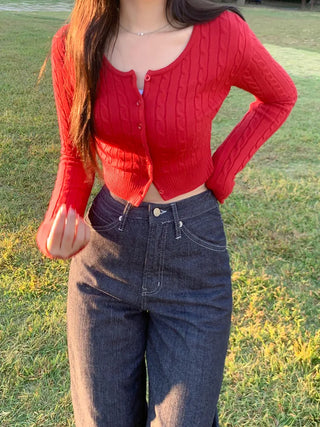 -3kg Slim Cropped Cardigan (7 colors)