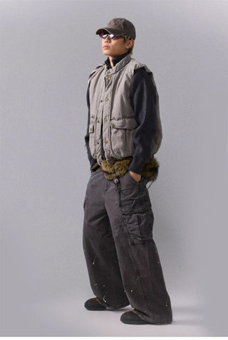 [Monterest] Washed Cotton Padded Work Vest