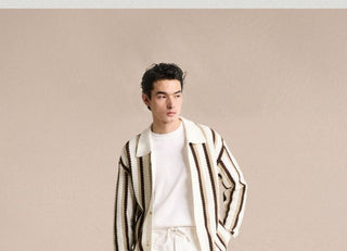 [CULTUM] Relaxed Fit Openwork Knit Cardigan