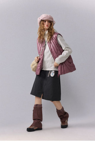 [Monterest] Irregular Quilted Down Vest