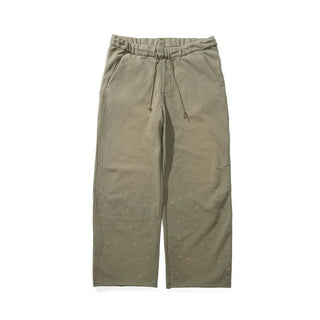 [Monterest] Washed Splatter Fleece-Lined Straight Pants