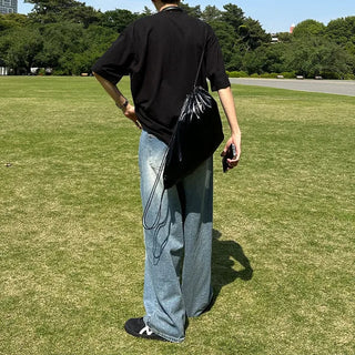 Earth print short-sleeved T-shirt