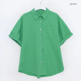 Roll-up half-sleeve shirt
