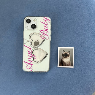 WHITE FLORAL SILVER EPOXY CASE