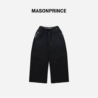 [MASONPRINCE] Washed Wide Leg Sweatpants with Metal Charms