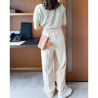 cream half sleeve knit