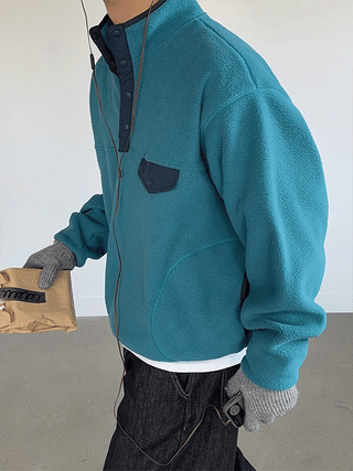 Volv Color Block Fleece Zip-up