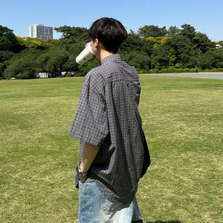 Pocket check shirt