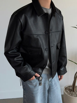 Demi Pocket Leather Jacket