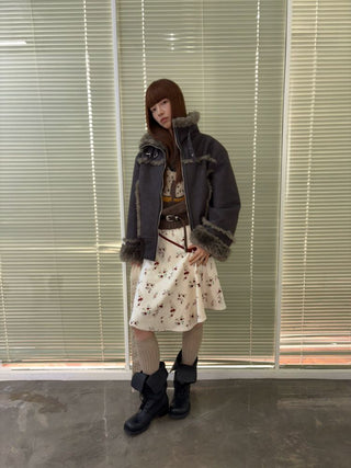 [NeverSeez] Pony Pattern Crew Neck Sweater