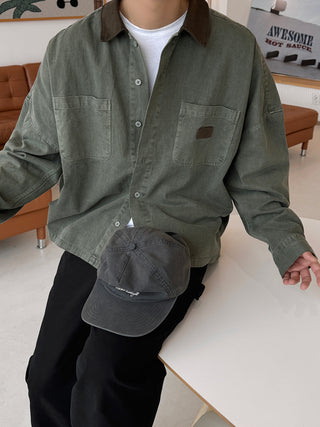 Slow Pigment Crop Work Shirt