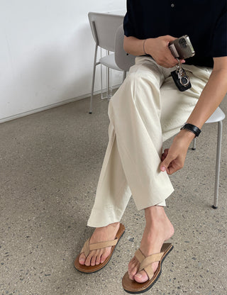 Good Fit Summer Wide Two-Pleated Cotton Pants (6 colors)