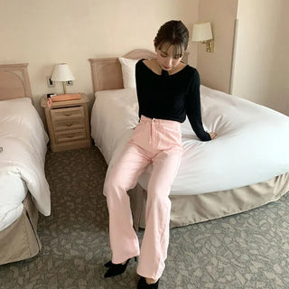 Linen straight pants