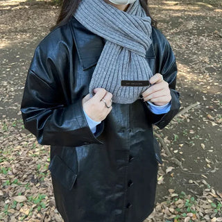 Rib-knit scarf