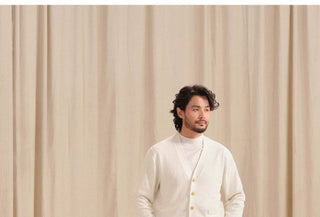 [CULTUM] V-Neck Cotton Cashmere Blend Cardigan