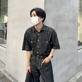 Wide-leg low-rise denim