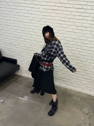 [NeverSeez] Woven Check Casual Shirt