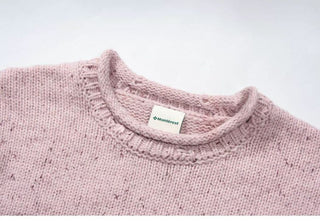 [Monterest] Distressed Crewneck Embroidered Sweater