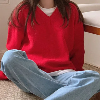 (5 colors) Wool V-knit