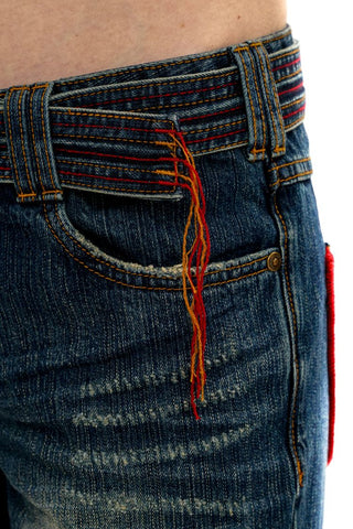 [Moromoro2] Washed Denim Fringe  Collection