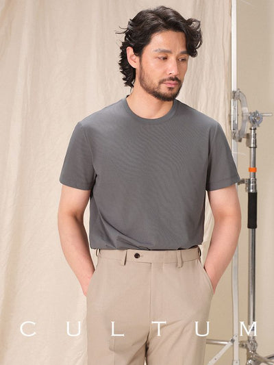 [CULTUM] Solid Basic Crewneck T-Shirt (2pcs)