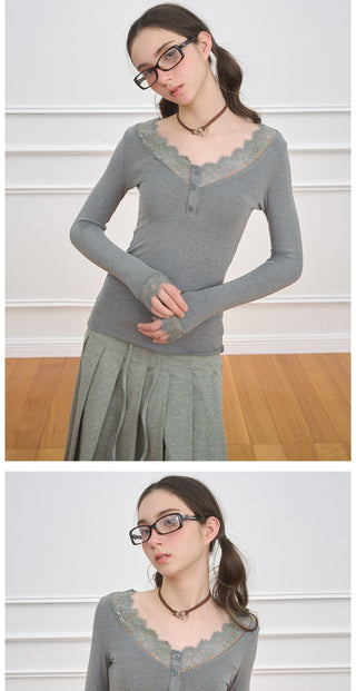 [NECY] V Neck Tops