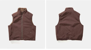 [Monterest] Reversible Fleece Stand Collar Vest