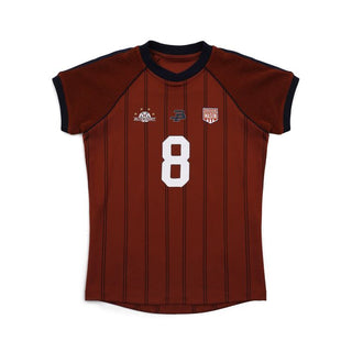 [MASONPRINCE] Mesh Sleeve Striped Sports Jersey Tee