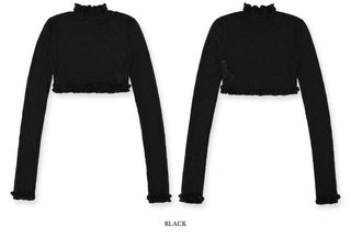[moromoro2] Elastic Lace Crop Top