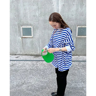Striped oversized t
