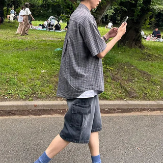 Pocket check shirt