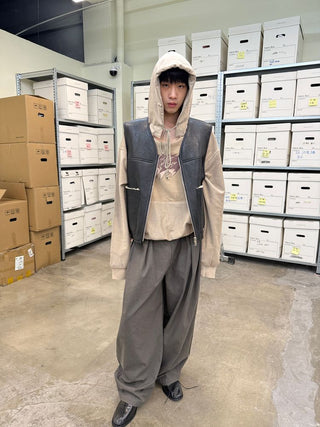 [NeverSeez] Pleated Wide-Leg Pants