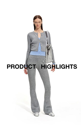 [NOTAWEAR] Lambswool Faux Two-piece  Cardigan