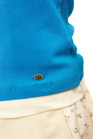 [Moromoro2] Layered Henley Top with Contrast  Trim